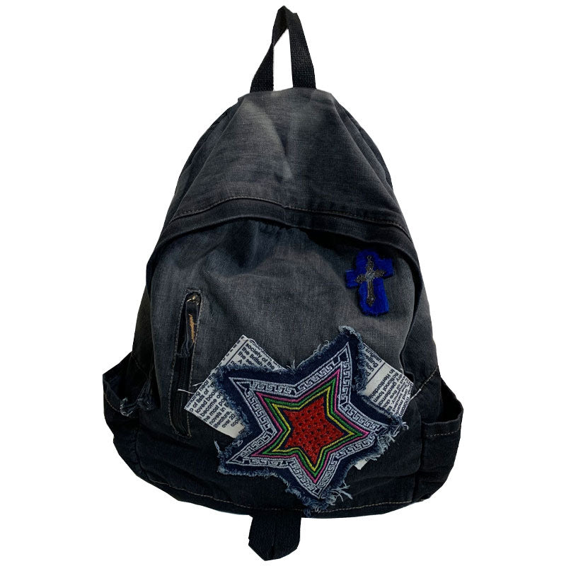 Junior High College Large Capacity Vintage Leisure Backpack