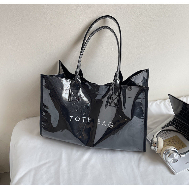 Women's Large Capacity Patchwork Fashion Simple Commute Tote Bag