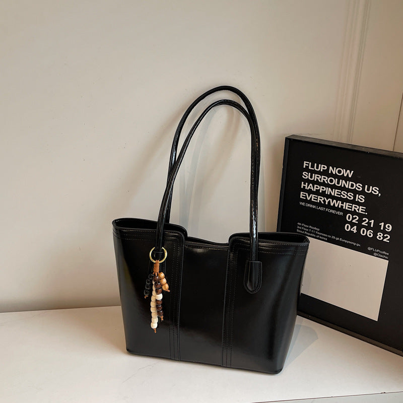 Women's Large Capacity Fashion Commuter Textured Autumn Korean Tote Bags