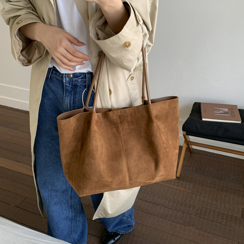 Female Large Capacity High Sense Big College Class Shoulder Bags