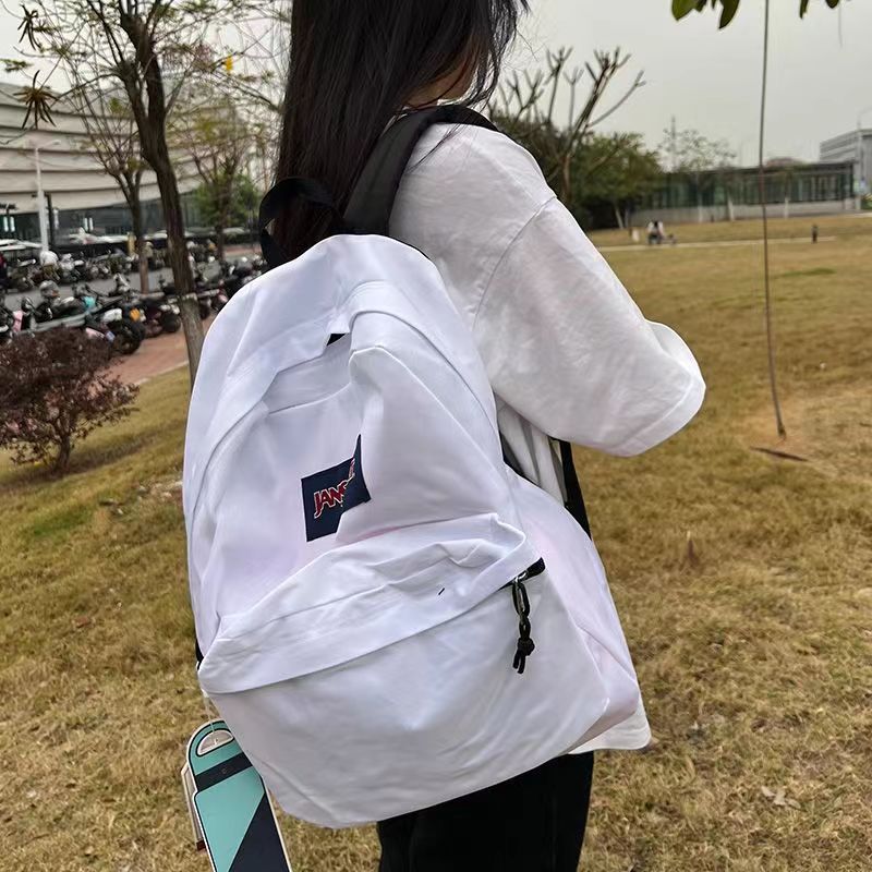 Women's & Men's Computer Minimalist Solid Color Campus Waterproof Large Leisure Backpack