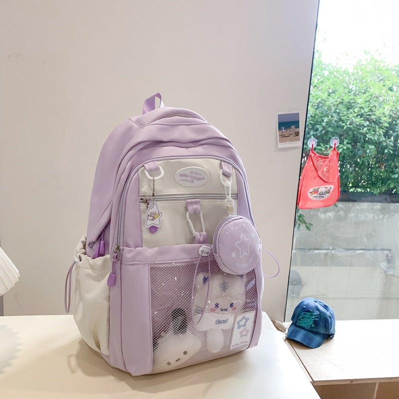 Primary Good-looking Pink Junior High Snack Cartoon Cute Large Leisure Backpack
