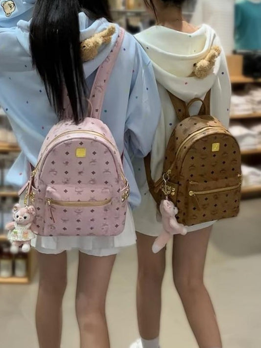 Women's & Men's Home Chip Rivet Presbyopic Full Printed Backpacks