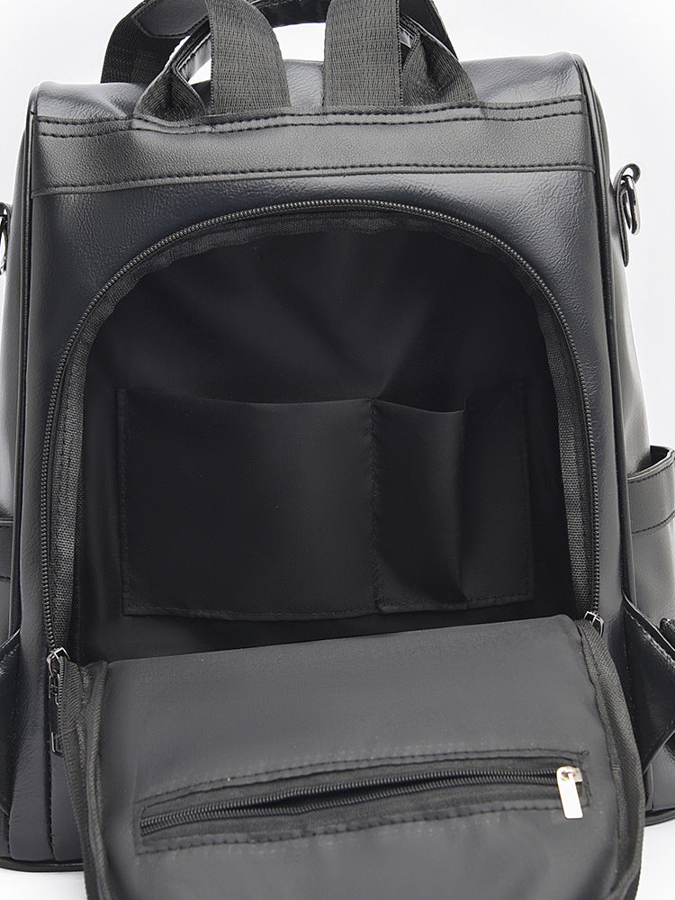 Women's Simple Retro Fashionable Soft Leather Leisure Women's Backpack