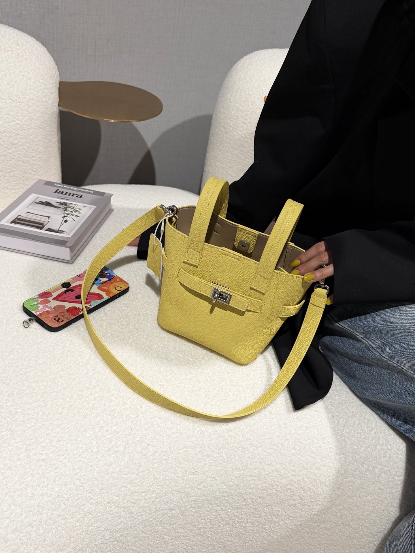 Women's High-grade Vegetable Basket Hand Carrying Bucket Bag