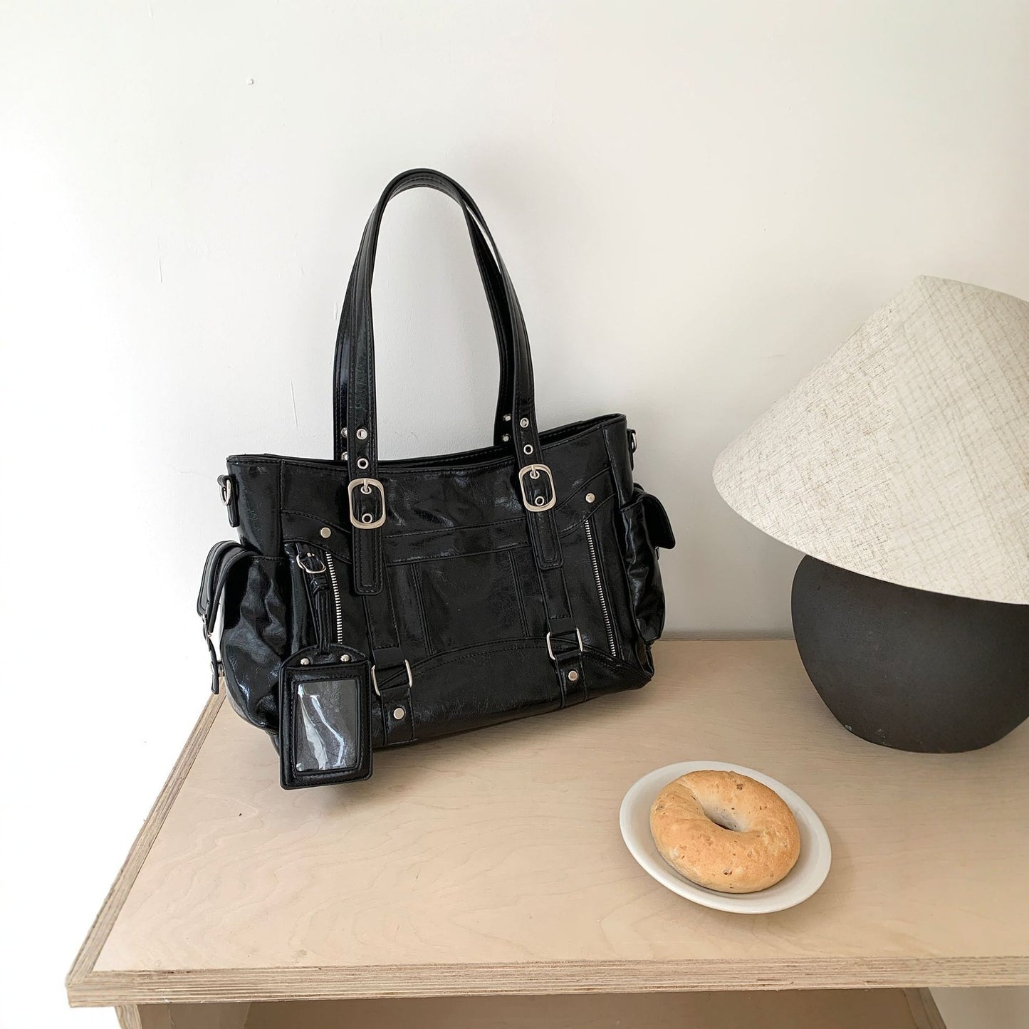 Large Capacity Totes Personality Versatile Motorcycle Simple Women's Shoulder Bag