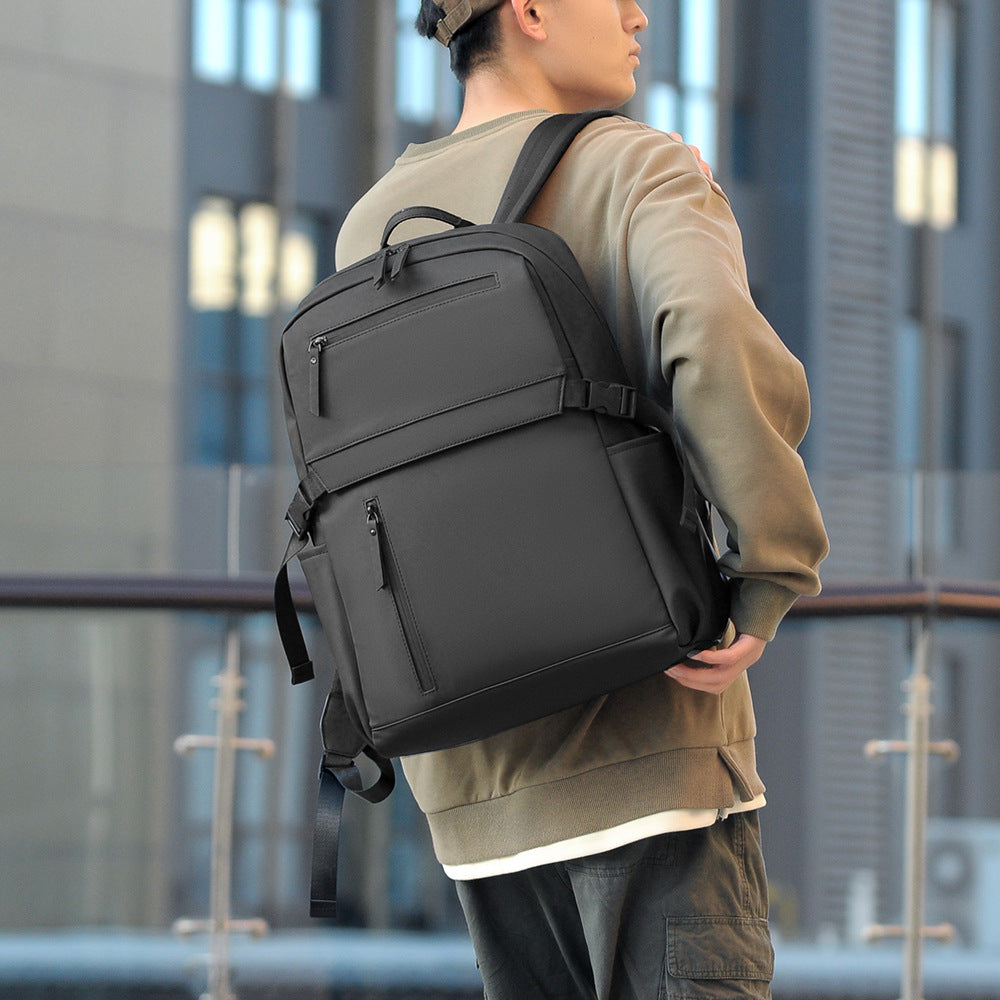 Men's Simple Business Trip Commuter Computer Retro Leisure Backpack