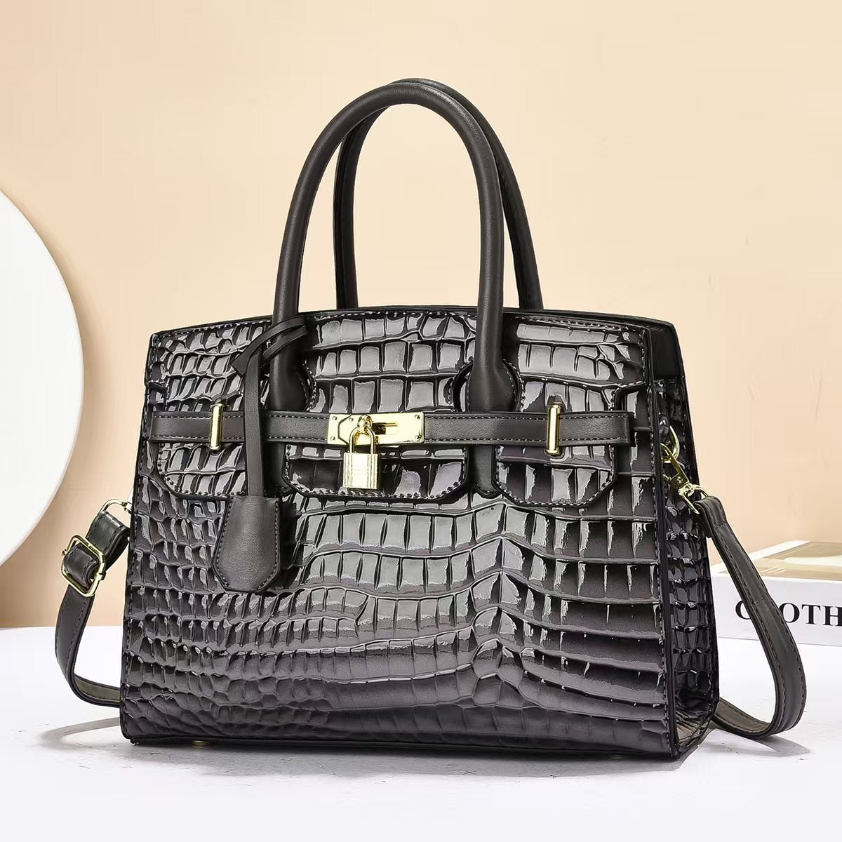 Women's Niche Western Style Crocodile Pattern Versatile Women's Shoulder Bag