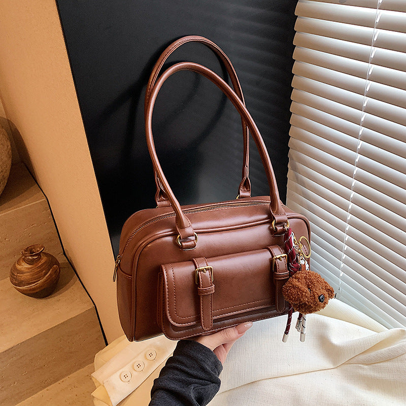 Women's South Style High Sense Pillow Retro Boston Commuter Shoulder Bags