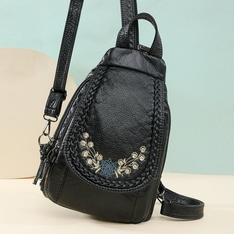 Popular Durable Retro Simple Washed Adult Women's Backpack