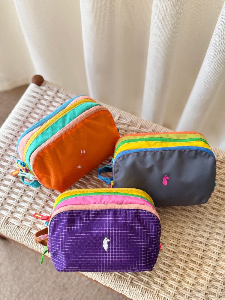 Dopamine Color Matching Alpaca Wash Portable Toiletry Makeup Bag