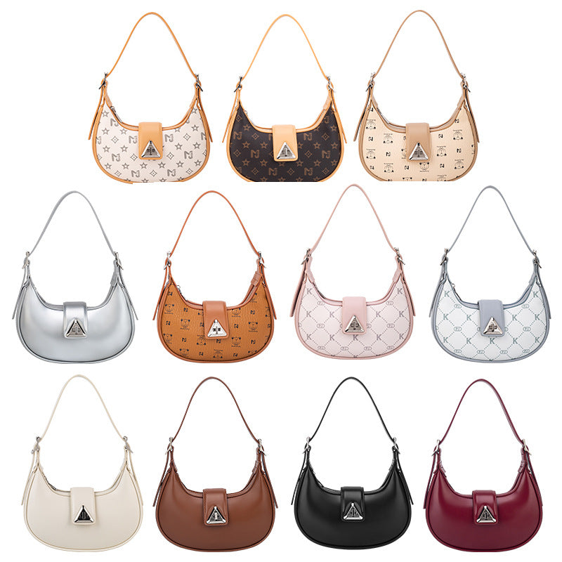 Women's Portable Fashion Minority Design Crescent Moon Bags