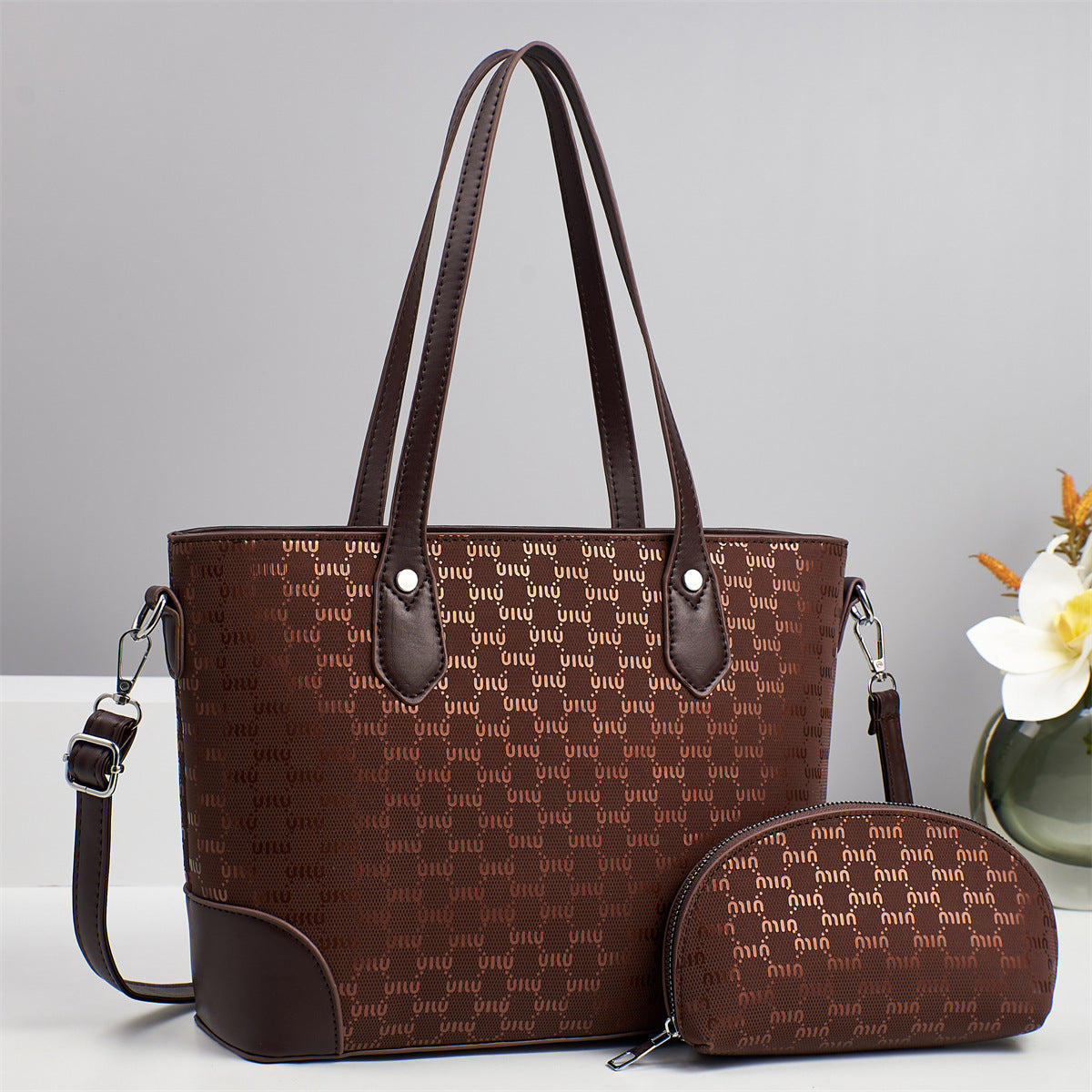 Women's Printed Vegetable Basket Mother Texture Bucket Bag