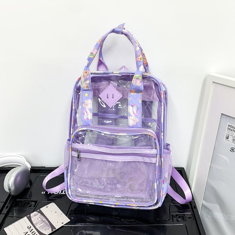Transparent Lightweight Stadium Activity Waterproof Rucksack Large Leisure Backpack