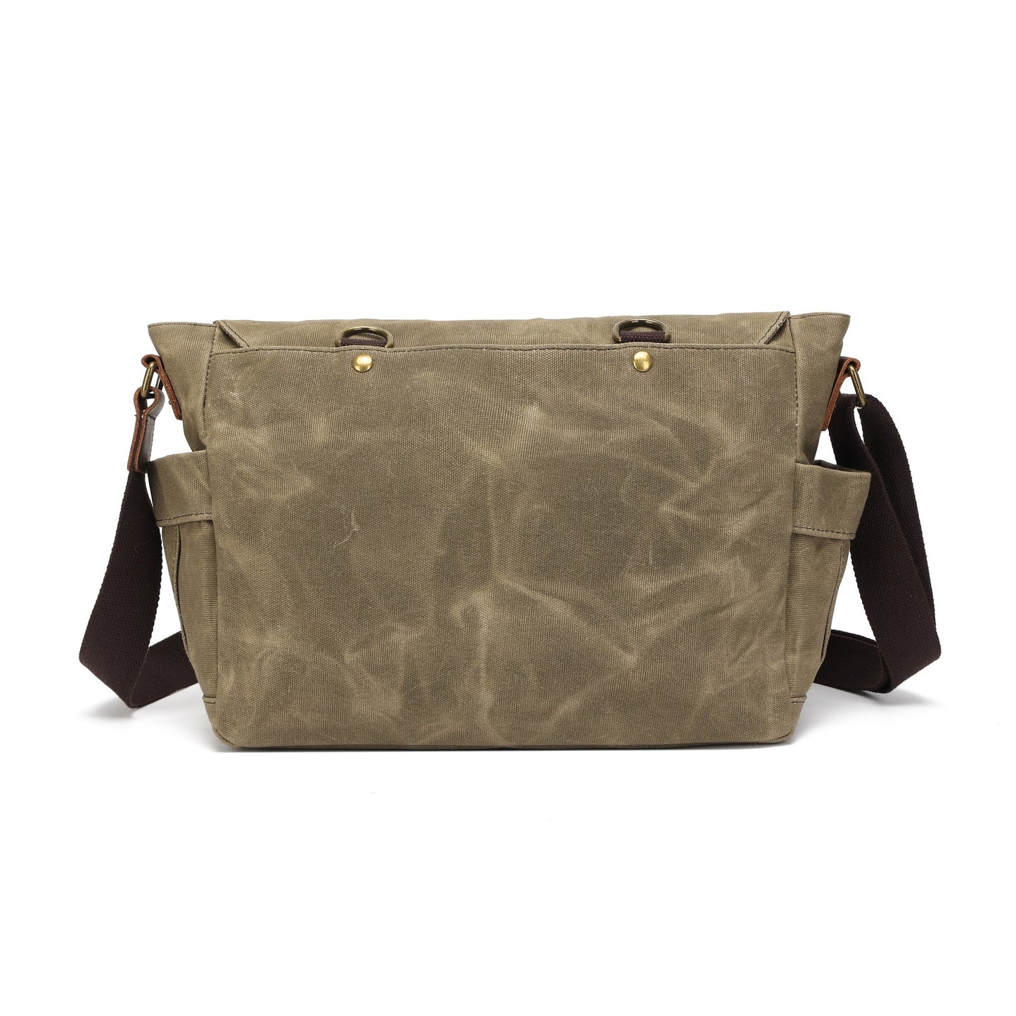 Retro Waxed Large Capacity Portable Contrast Color Fashion Men's Messenger Bag