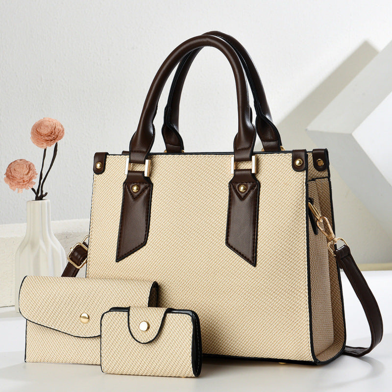 Classy Beautiful Women's Three-piece Big Fashion Women's Shoulder Bag