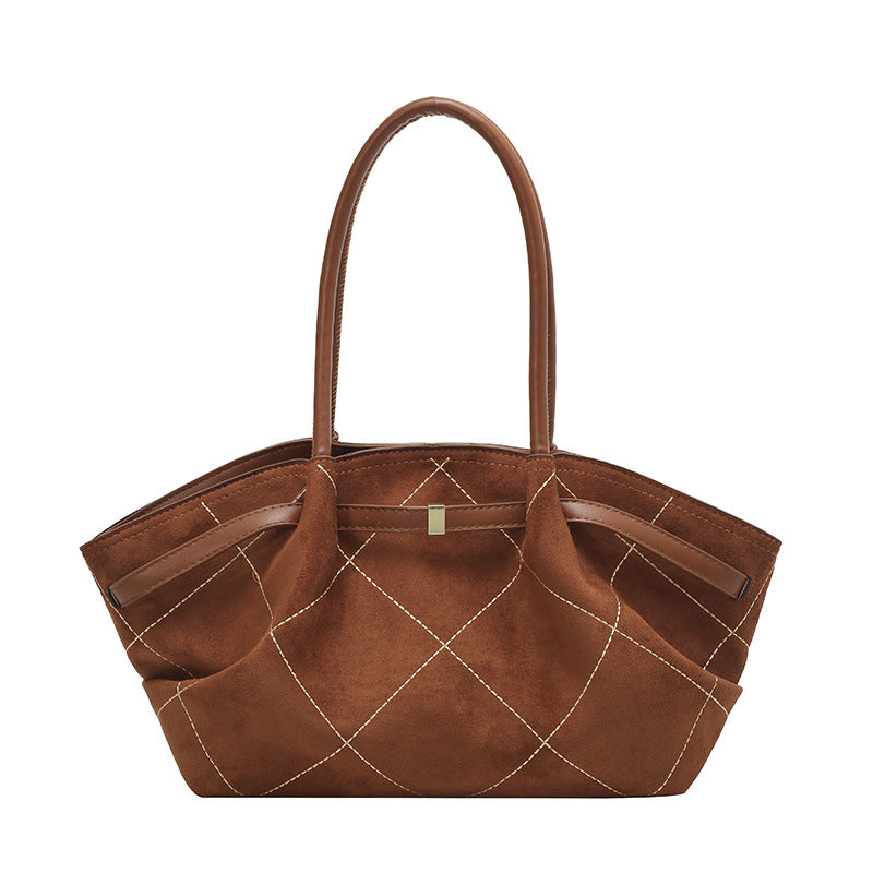 Embroidery Thread Suede Commuter Advanced Classic Tote Bag