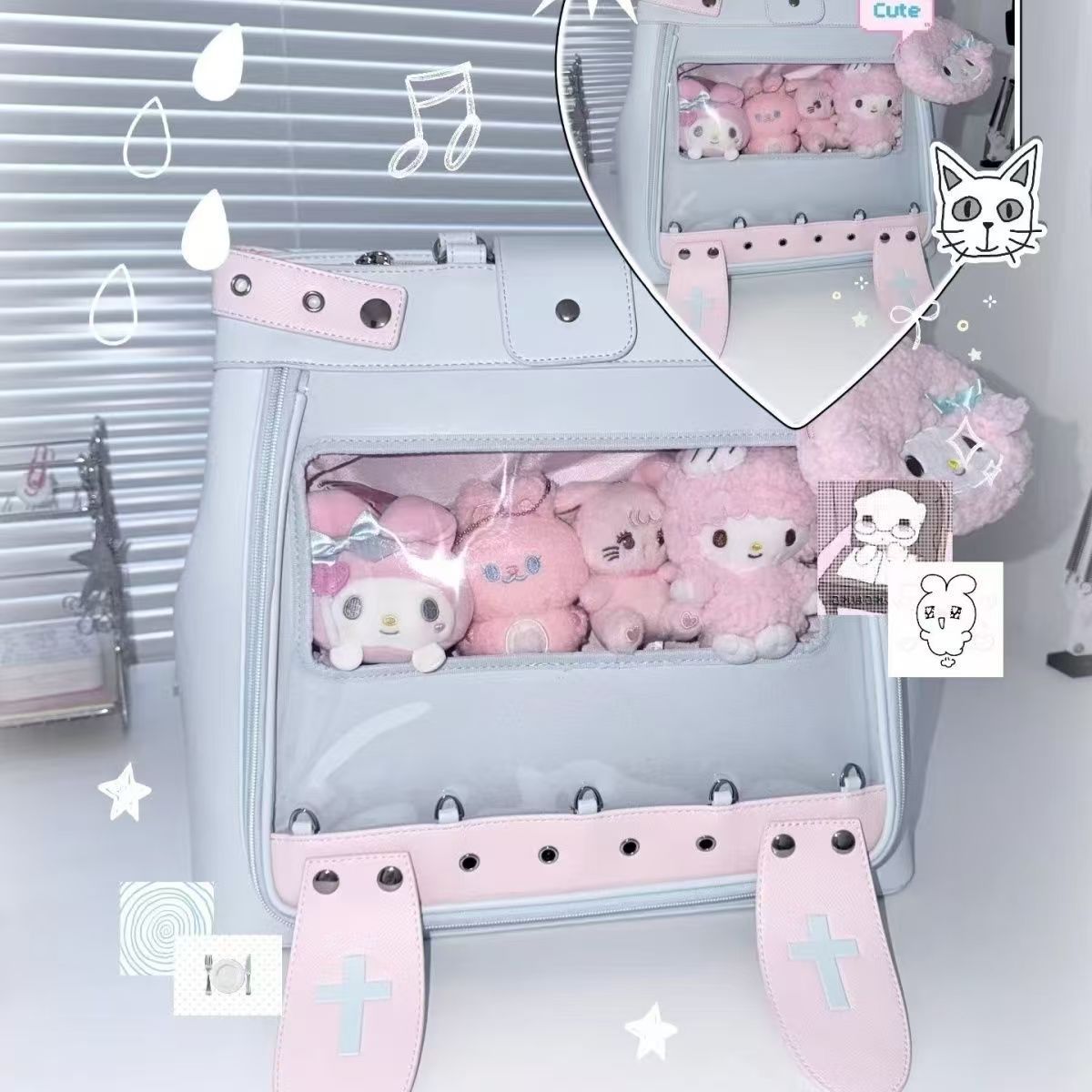 Bracket Cartoon Light Can Be Put Cm Doll Shoulders One Bags