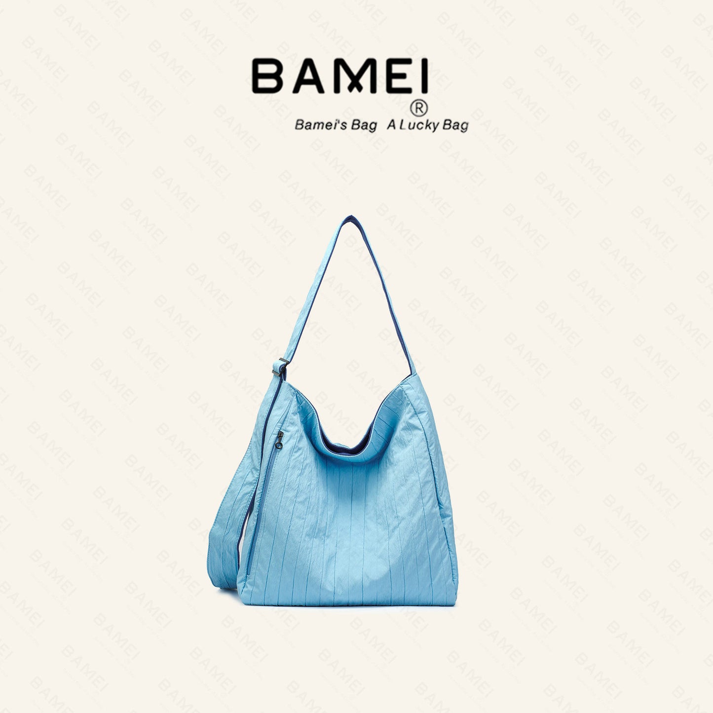 Women's Contrast Color Pleated Large Capacity Leisure Women's Shoulder Bag