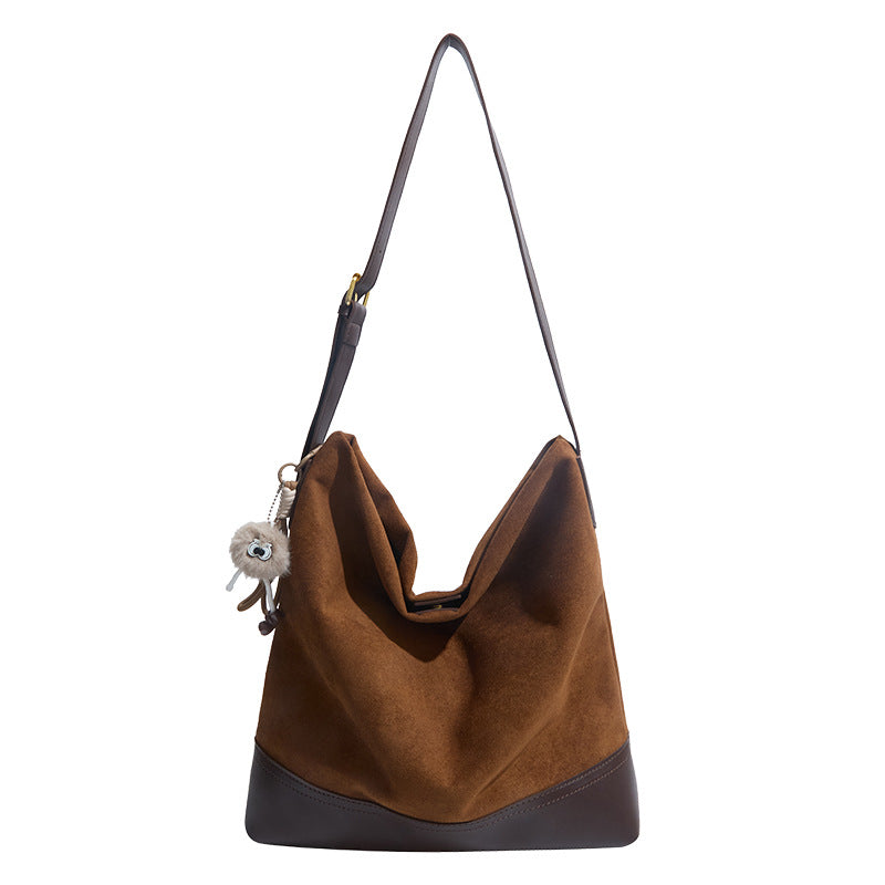 Women's Retro Minority Commuter Suede Fashion Large Capacity Bags