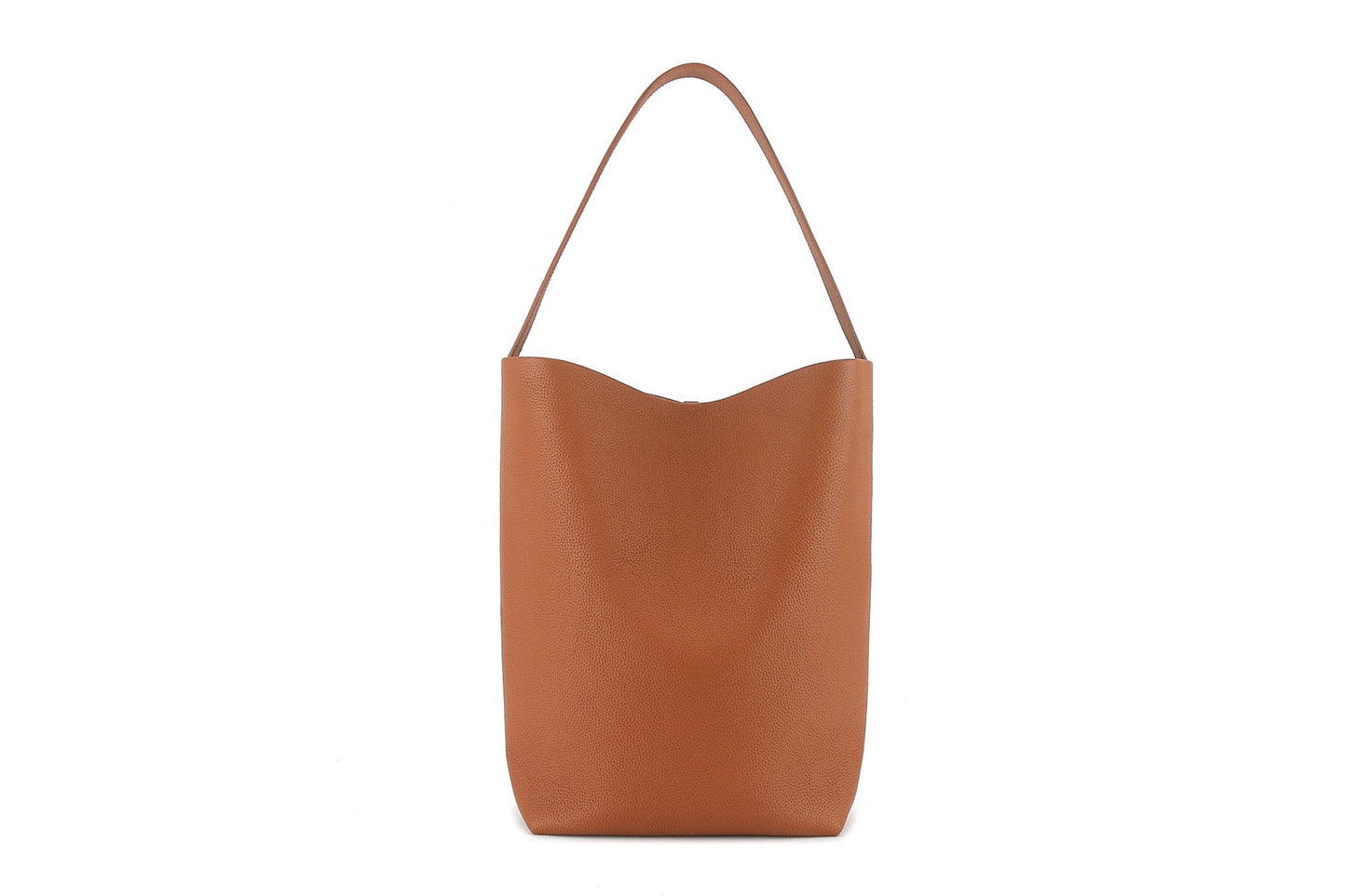 Home First Layer Cowhide Simple High-grade Genuine Leather Portable Bucket Bag