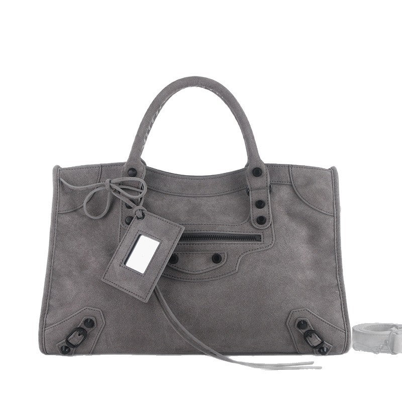 Version Rivet Motorcycle Frosted Genuine Leather Bags