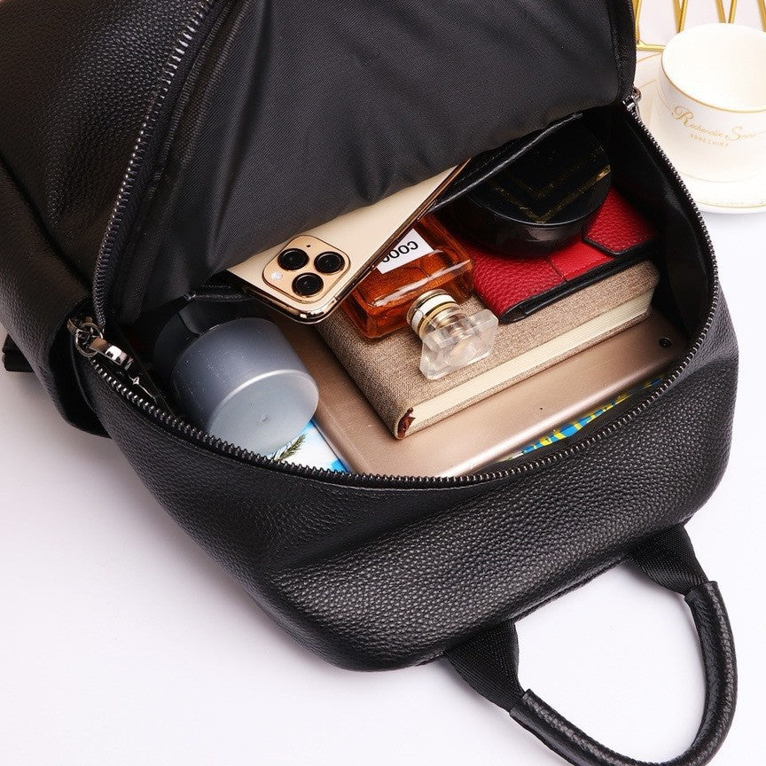 Women's Trendy Large Capacity Diagonal Versatile First Layer Cowhide Women's Backpack