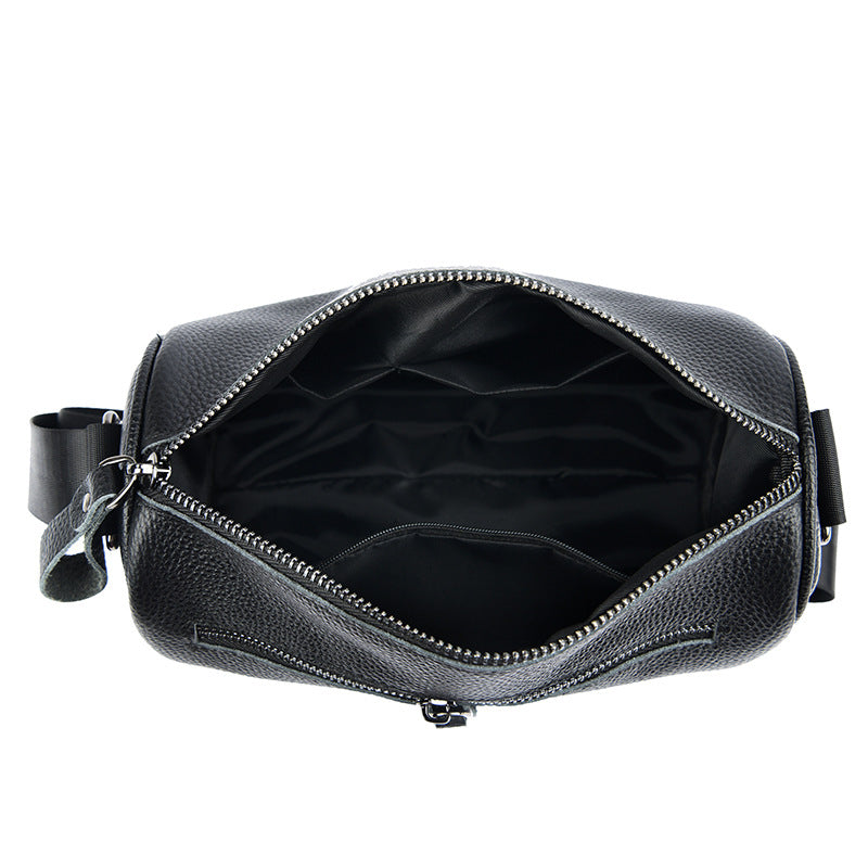 Men's First Layer Cowhide Simple Advanced Feeling Tong Leisure Men's Messenger Bag