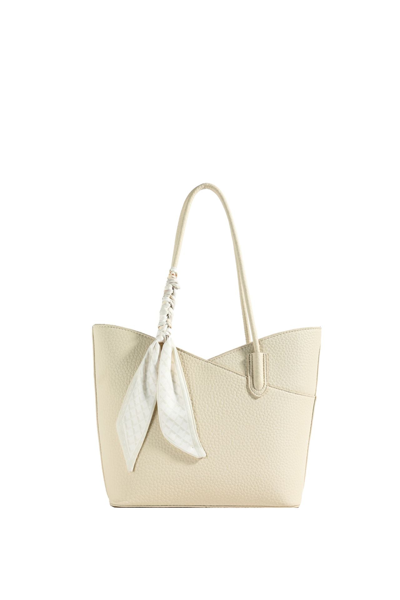 Women's Retro Simple Elegant Silk Scarf Shopping Bucket Bags