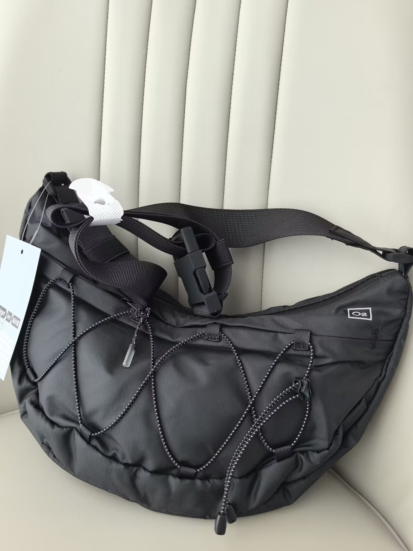 Women's & Men's Bright Riding Portable Leisure Crescent Dumpling Bucket Bag