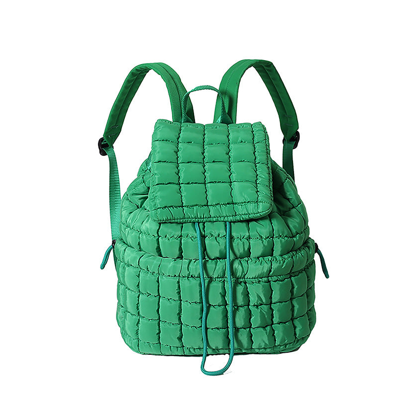 Women's Fashion Commuter Large Capacity Fluffy Plaid Backpacks