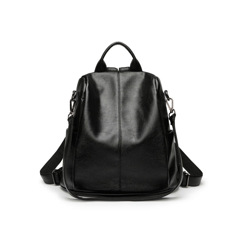 Women's Fashion Lychee Pattern Soft Leather Trendy Women's Backpack