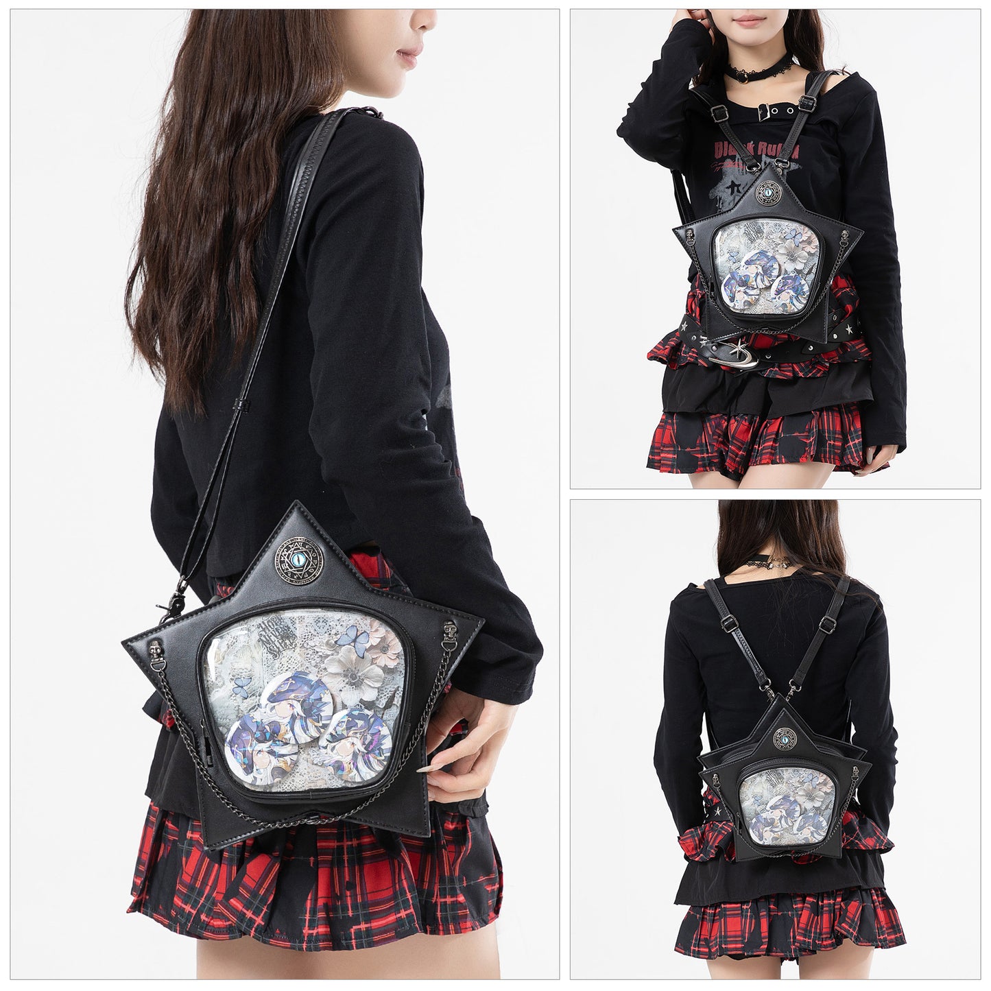 Transparent Design Large Capacity Storage Display Daily Women's Backpack