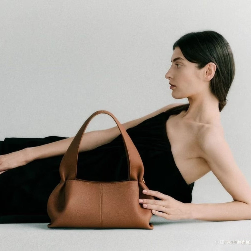 Elegant Casual Durable Genuine Leather Female Women's Shoulder Bag