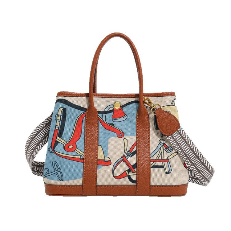 Women's Canvas Classic Painted Iti Large Capacity Women's Messenger Bag