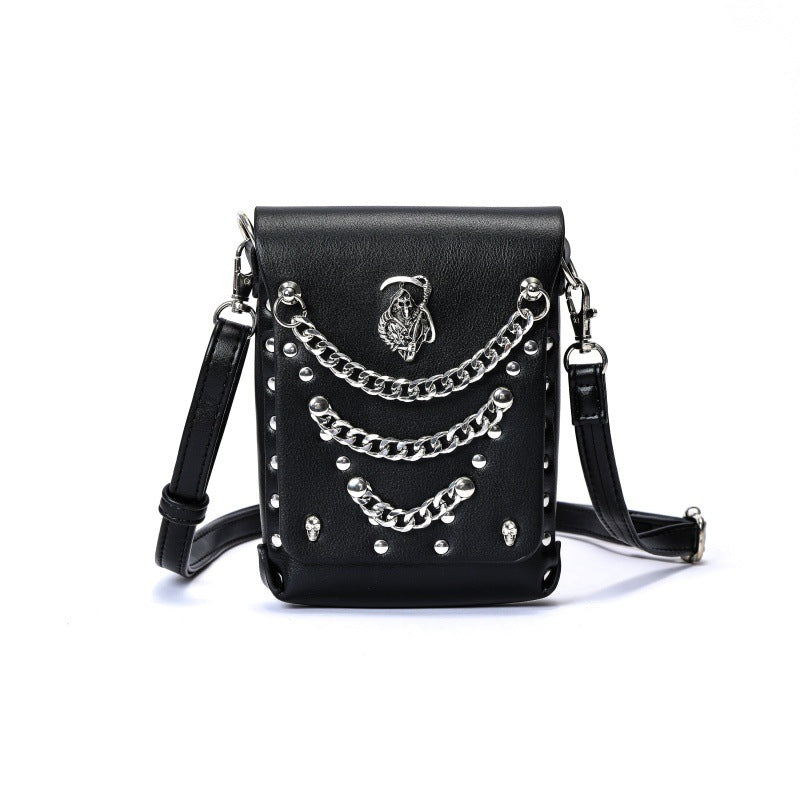 Fashion Cross Chain Punk Heavy Metal Wind Women's Shoulder Bag