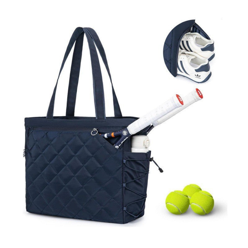 Multifunctional Tennis Strap Shoe Compartment Oversized Tote Bag