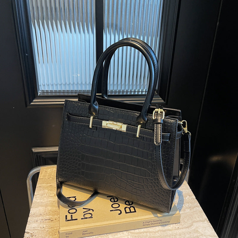 Women's Wedding Crocodile Pattern Portable Large High Shoulder Bags