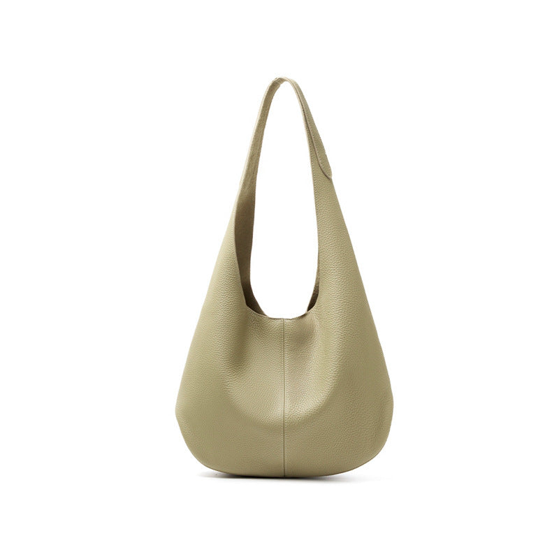 Women's Underarm Versatile Style First Layer Cowhide Commuter High-grade Tote Bag