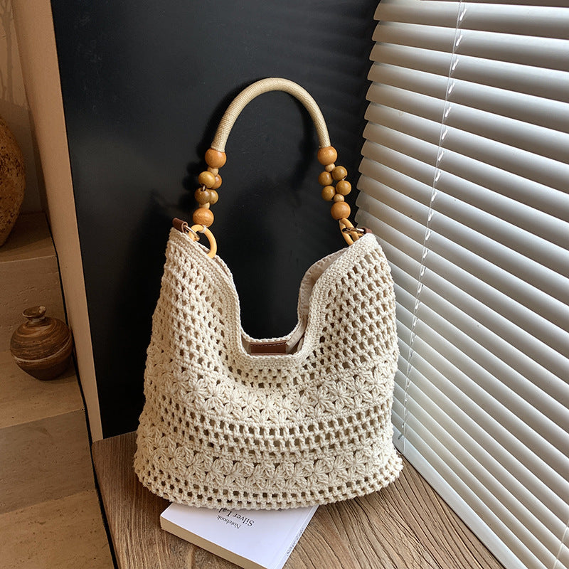 Women's Seaside Straw Summer Large Capacity Underarm Vacation Beach Women's Shoulder Bag