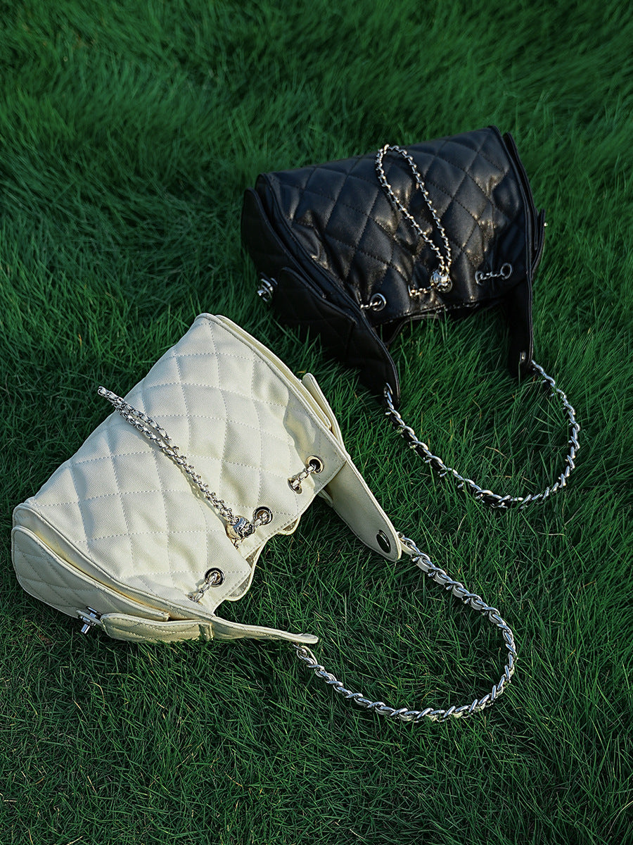 Women's Pattern Large Capacity Hobo Drawstring Chain Women's Messenger Bag