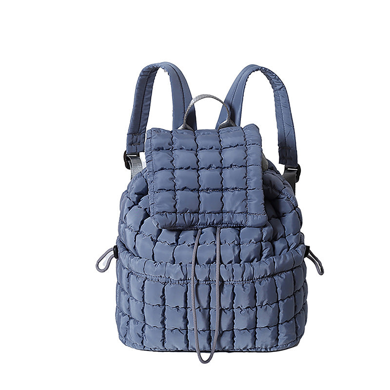 Women's Fashion Commuter Large Capacity Fluffy Plaid Backpacks