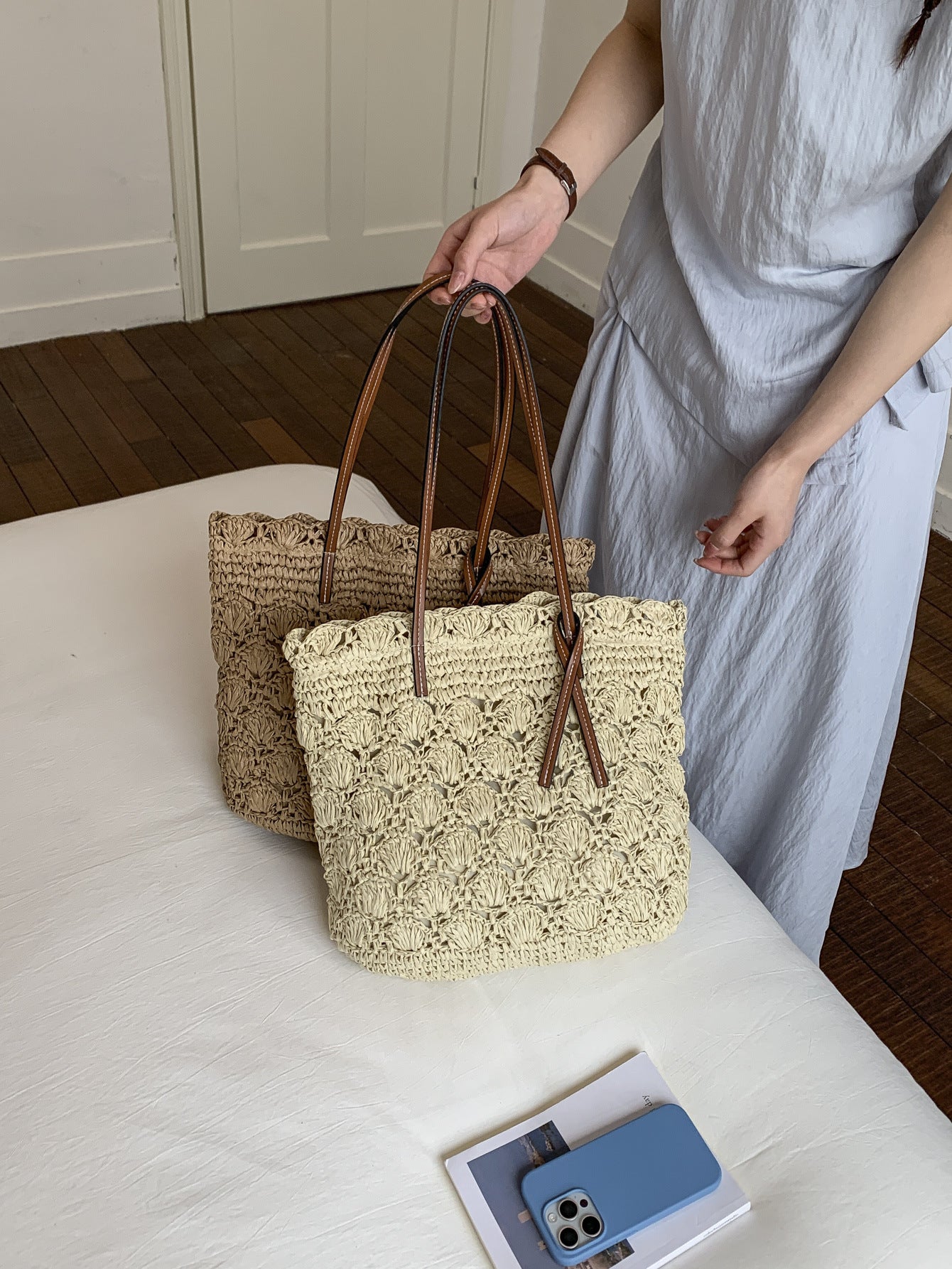 Women's Artistic Woven Summer Fashion Crocheted Seaside Women's Shoulder Bag
