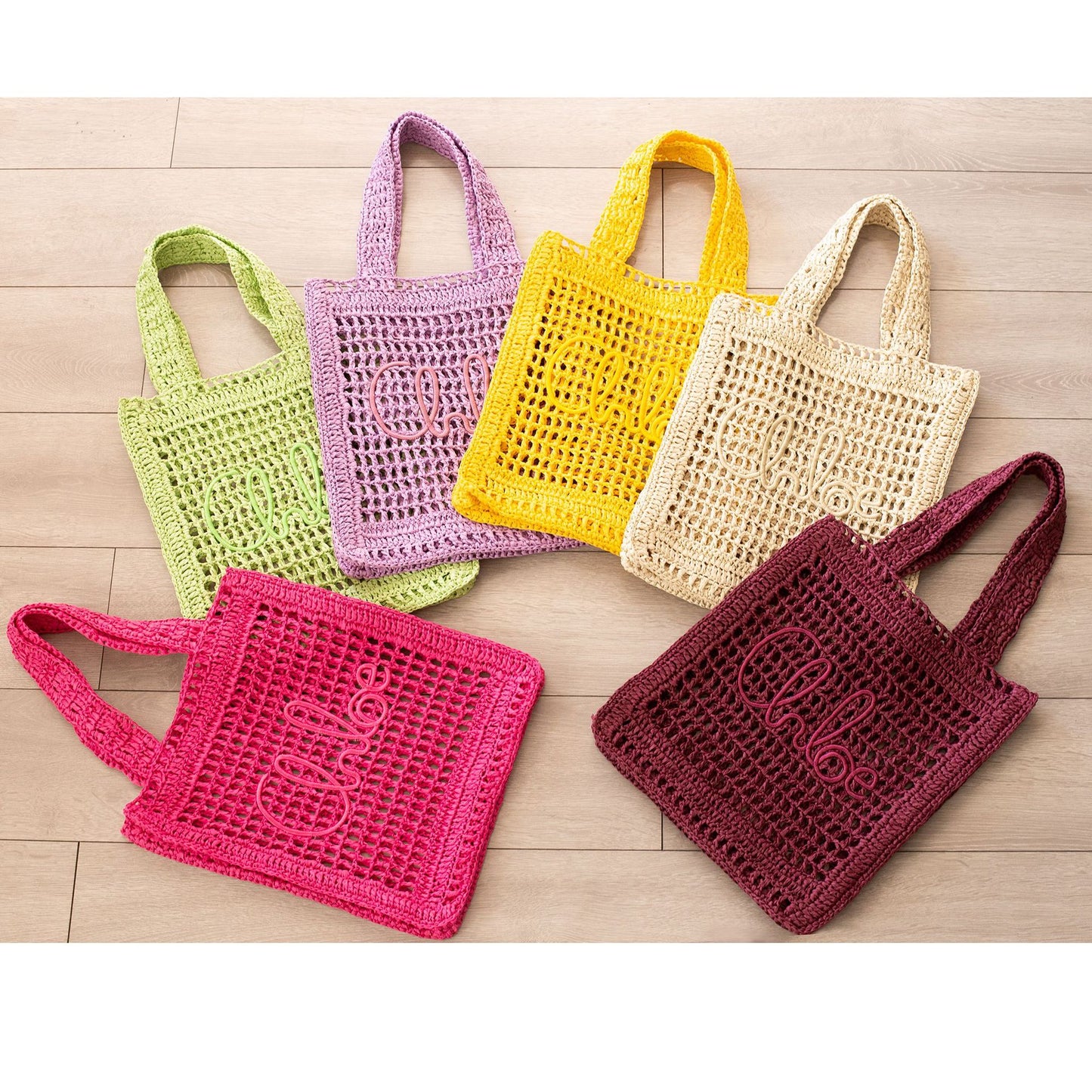 Straw Hollow Woven Large Capacity Three-dimensional Letters Women's Shoulder Bag
