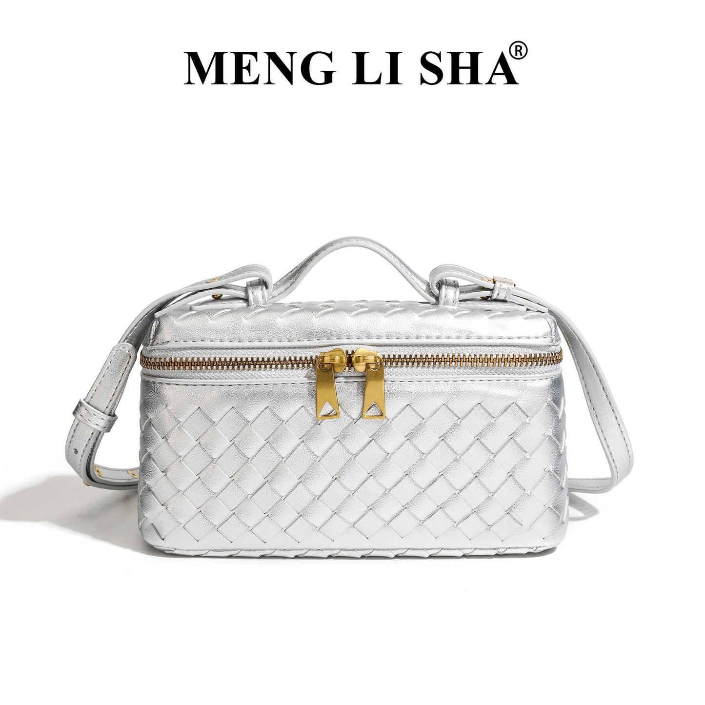 Classic Elegant Women's Hand-woven Box Lunch Women's Shoulder Bag