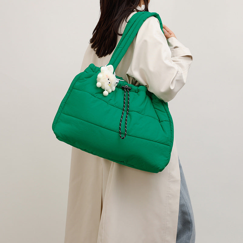 Women's Down Large Capacity Quilted Versatile Underarm Trendy Cotton Women's Shoulder Bag