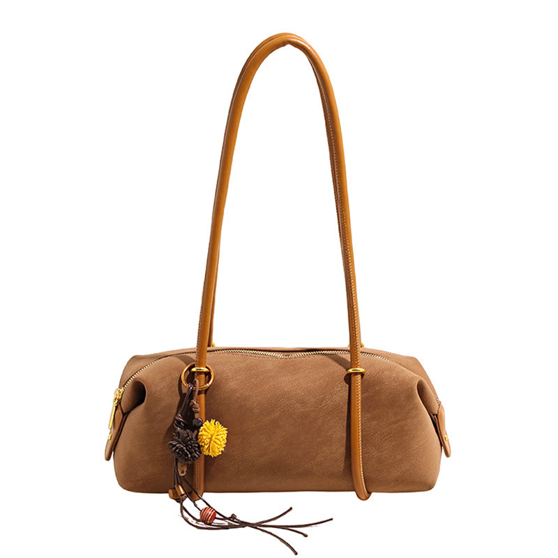 Retro Minority Portable Commute Style Trendy Fashion Suede Large Underarm Bag