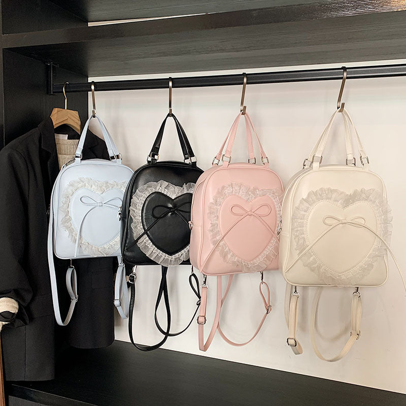 Lace Fresh Cute Trendy Fashion Large Women's Backpack