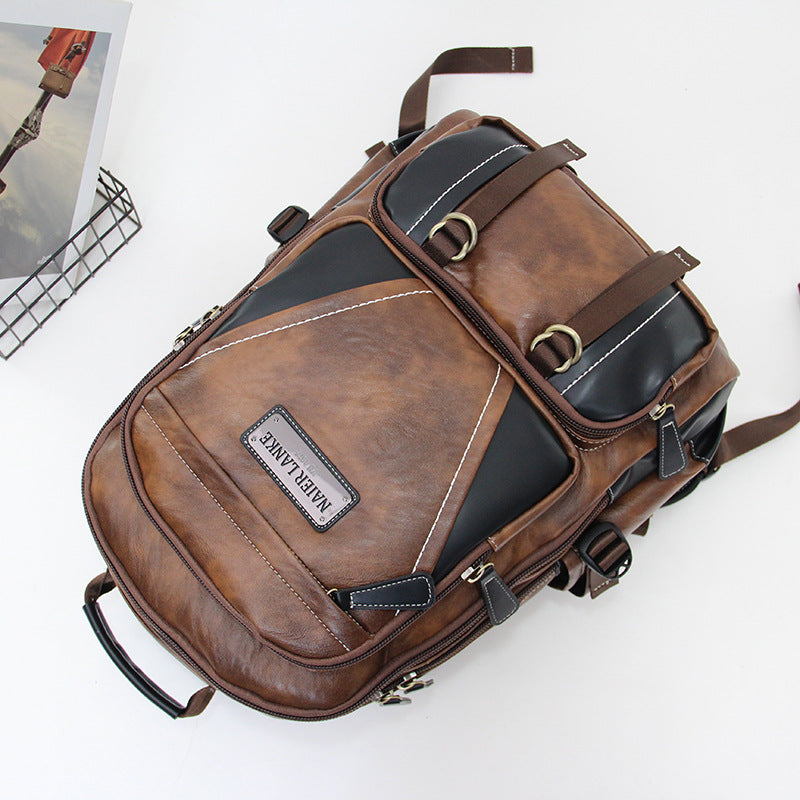 Men's Computer Korean Style Personality Large Capacity Business Trip Leisure Backpack