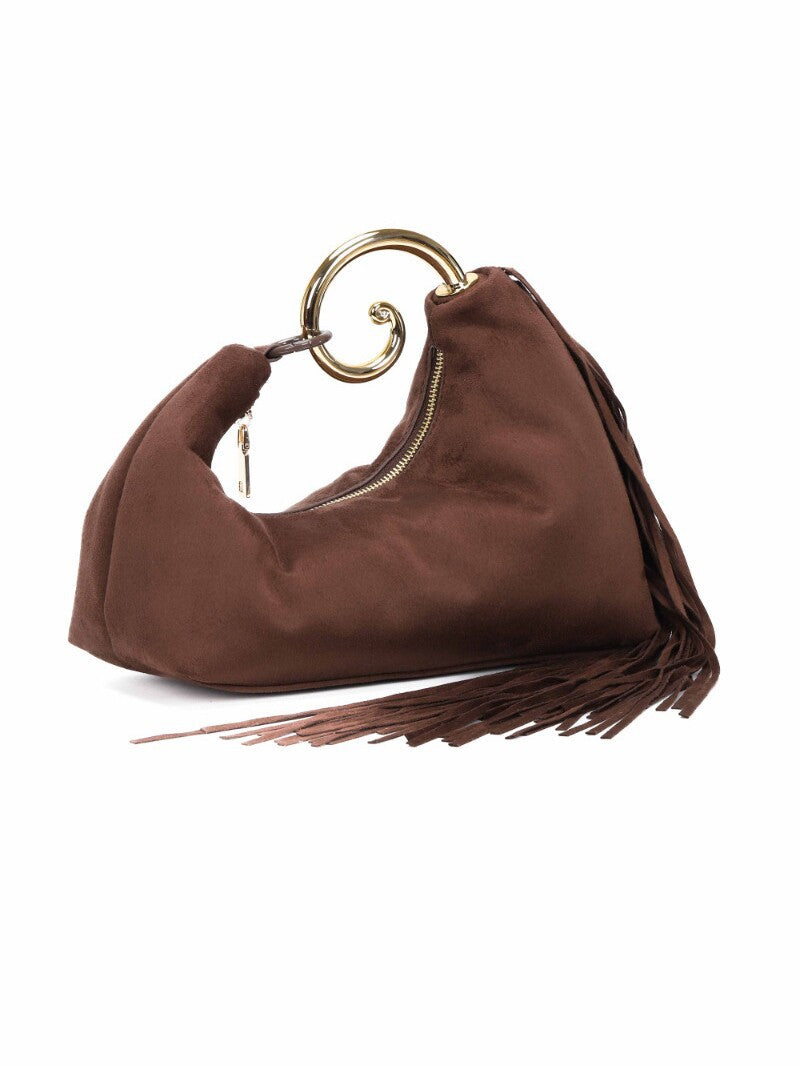 Large Capacity Hand Holding Dinner Fashion Frosted Suede Bags